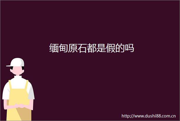 缅甸原石都是假的吗
