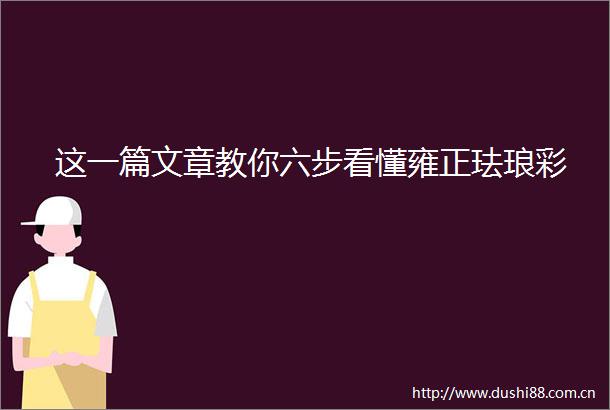 这一篇文章教你六步看懂雍正珐琅彩