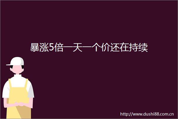 暴涨5倍一天一个价还在持续