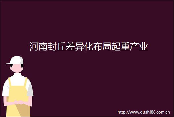 河南封丘差异化布局起重产业