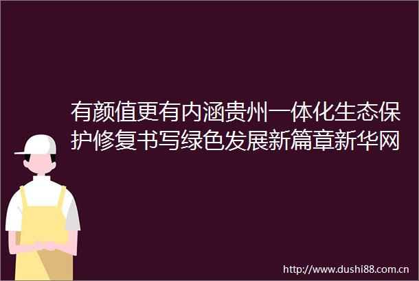 有颜值更有内涵贵州一体化生态保护修复书写绿色发展新篇章新华网