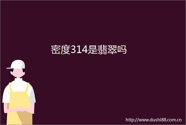 密度314是翡翠吗