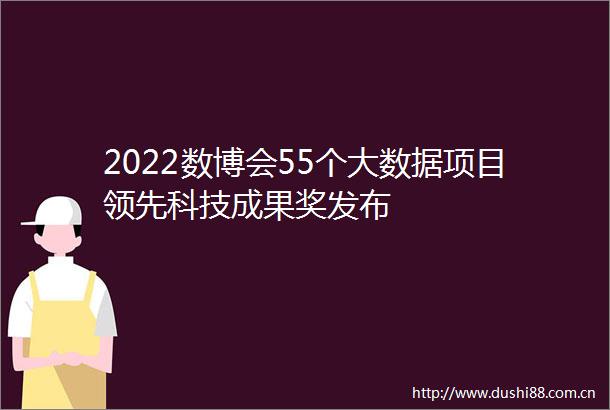 2022数博会55个大数据项目领先科技成果奖发布