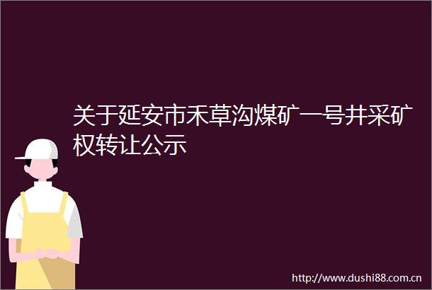 关于延安市禾草沟煤矿一号井采矿权转让公示