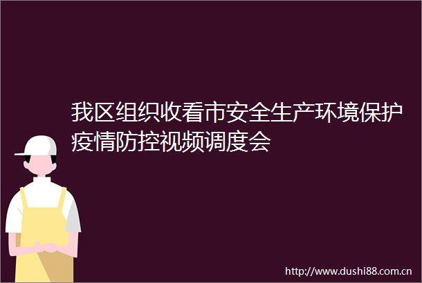 我区组织收看市安全生产环境保护疫情防控视频调度会