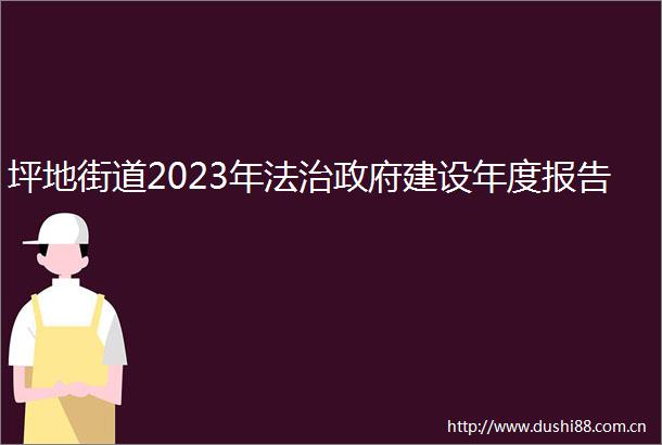 坪地街道2023年法治建设年度报告