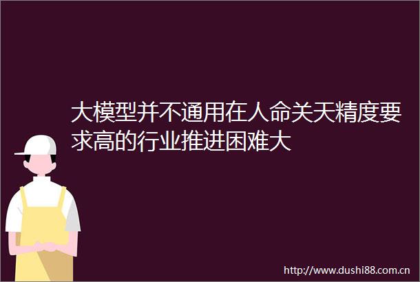 大模型并不通用在关天精度要求高的行业推进困难大