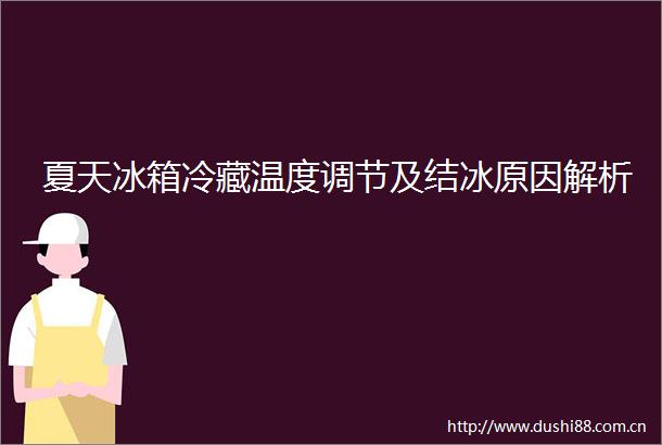 夏天冰箱冷藏温度调节及结冰原因解析