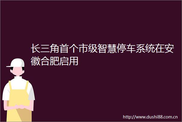 长三角首个市级智慧停车系统在安徽合肥启用