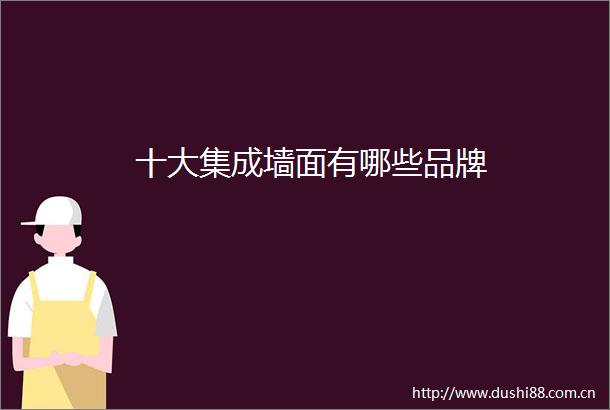 十大集成墙面有哪些品牌
