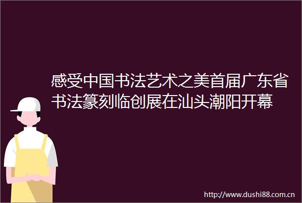 感受书法艺术之美首届广东省书法篆刻临创展在汕头潮阳开幕