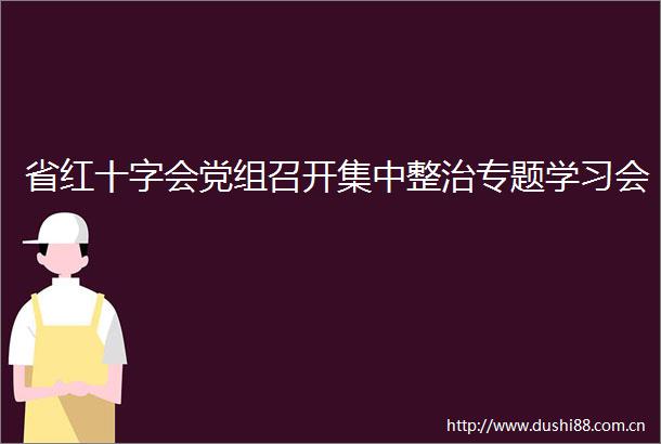 省红十字会党组召开集中整治专题学习会