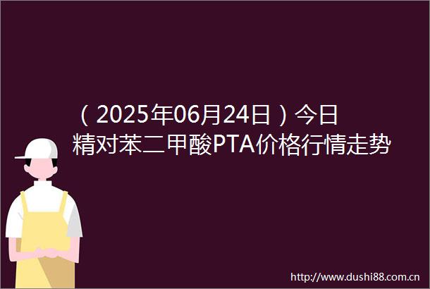 （2025年06月24日）今日精对苯二甲酸PTA价格行情走势查询