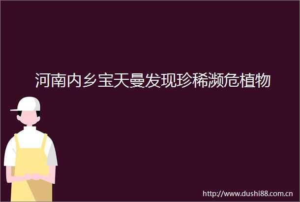 河南内乡宝天曼发现珍稀濒危植物