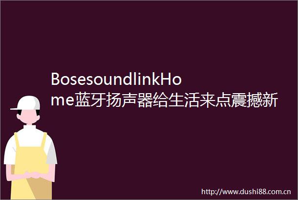 BosesoundlinkHome蓝牙扬声器给生活来点震撼新体验