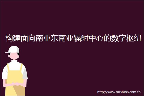 构建面向南亚东南亚辐射中心的数字枢纽