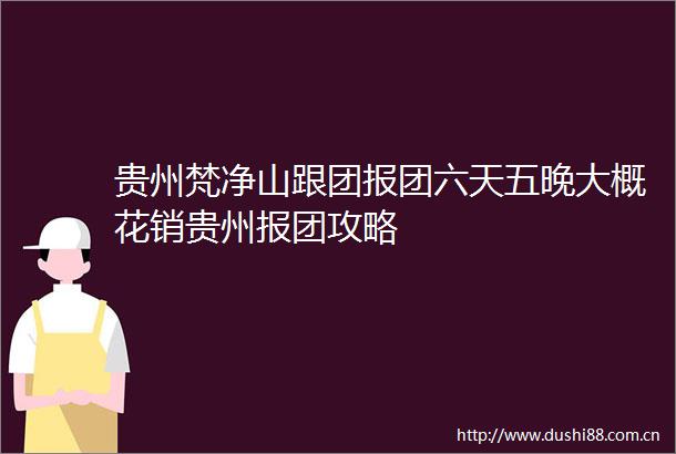 贵州梵净山跟团报团六天五晚大概花销贵州报团攻略