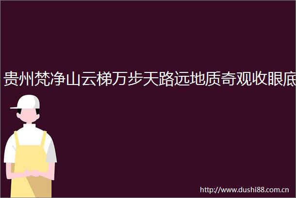 贵州梵净山云梯万步天路远地质奇观收眼底