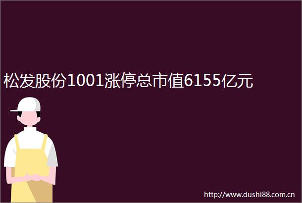 松发股份1001涨停总市值6155亿元