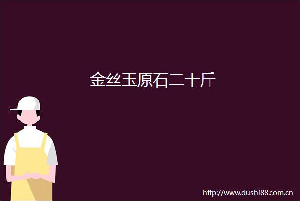 金丝玉原石二十斤