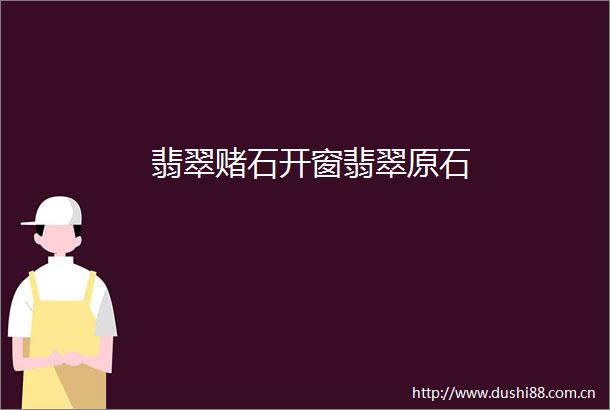 翡翠赌石开窗翡翠原石