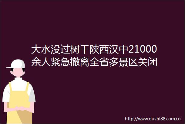 大水没过树干陕西汉中21000余人紧急撤离全省多景区关闭