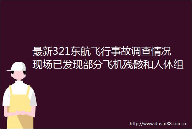 最新321东航飞行事故调查情况现场已发现部分飞机残骸和人体组织碎片已发现黑匣子为驾驶舱语音记录器