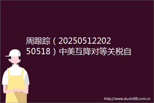 周跟踪（2025051220250518）中美互降对等关税自主可控是长期形势