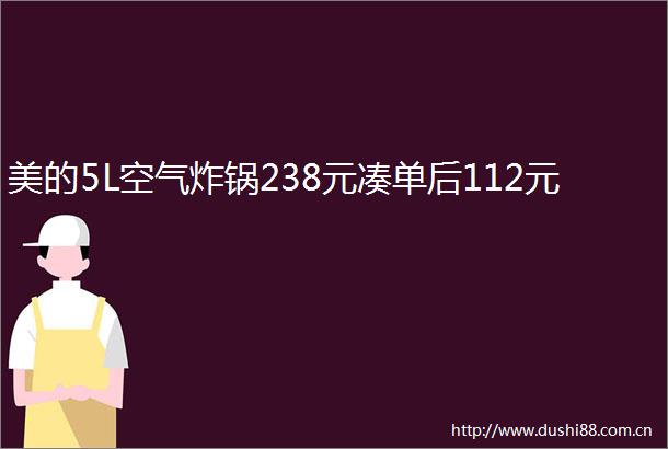 美的5L空气炸锅238元凑单后112元