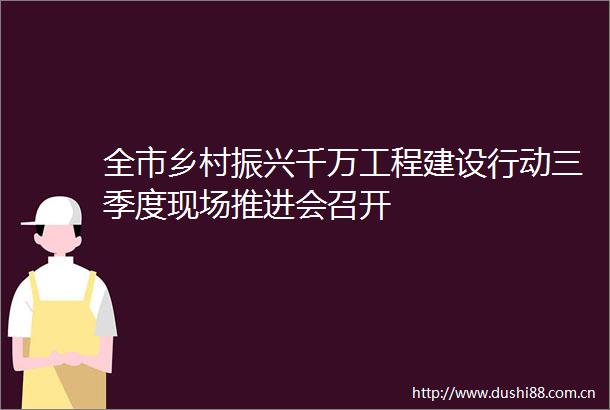 全市乡村振兴千万工程建设行动三季度现场推进会召开