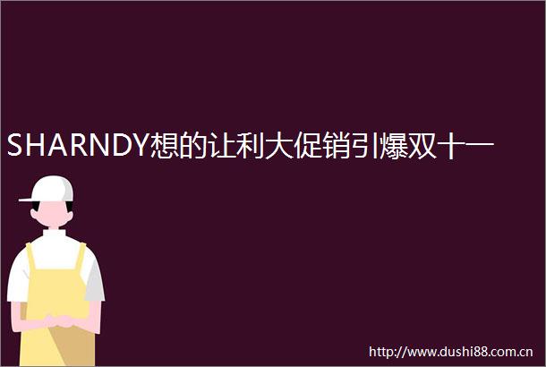 SHARNDY想的让利大促销引爆双十一