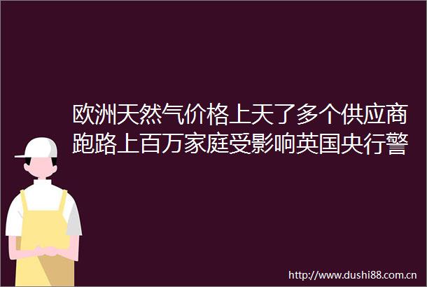 欧洲天然气价格上天了多个供应商跑路上百万家庭受影响英国央行警告