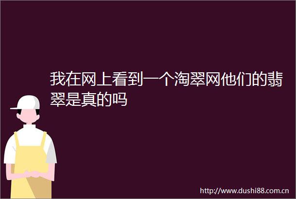 我在网上看到一个淘翠网他们的翡翠是真的吗