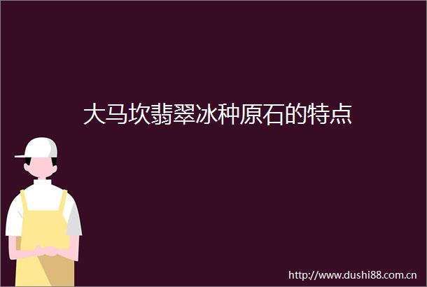 大马坎翡翠冰种原石的特点