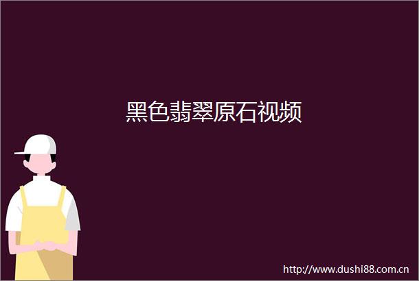 黑色翡翠原石视频