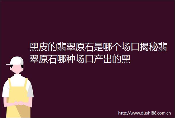 黑皮的翡翠原石是哪个场口揭秘翡翠原石哪种场口产出的黑