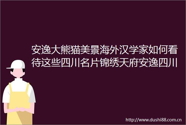 安逸大熊猫美景海外汉学家如何看待这些四川名片锦绣天府安逸四川世界汉学家看四川
