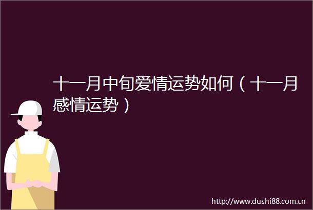 十一月中旬爱情运势如何（十一月感情运势）