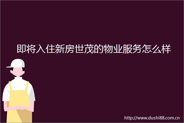 即将入住新房世茂的物业服务怎么样
