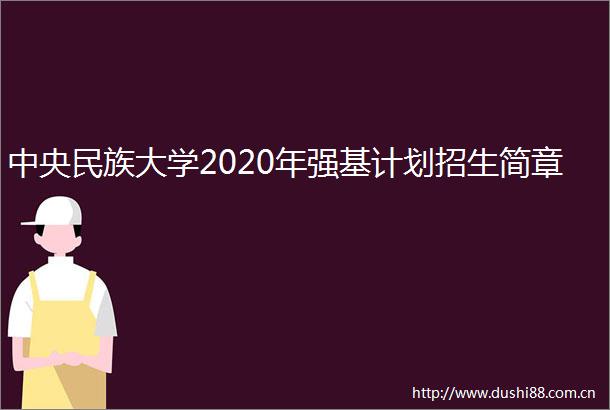 中央民族大学2020年强基计划招生简章