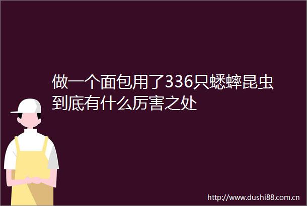 做一个面包用了336只蟋蟀昆虫到底有什么厉害之处