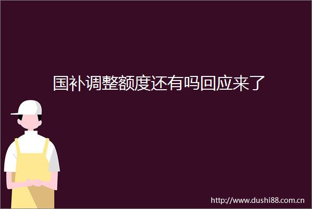 国补调整额度还有吗回应来了
