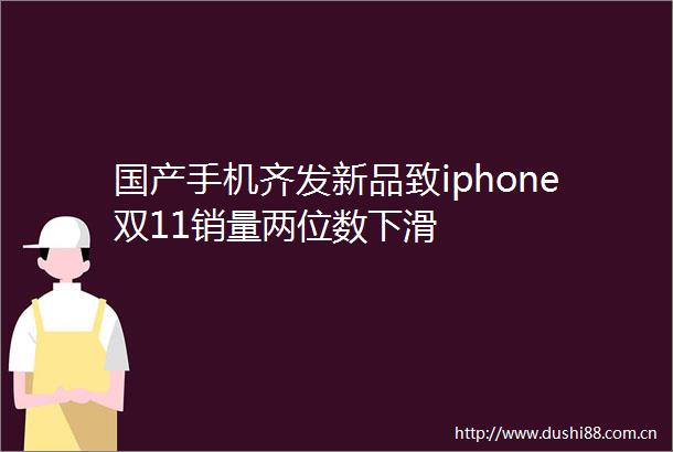 国产手机齐发新品致iphone双11销量两位数下滑