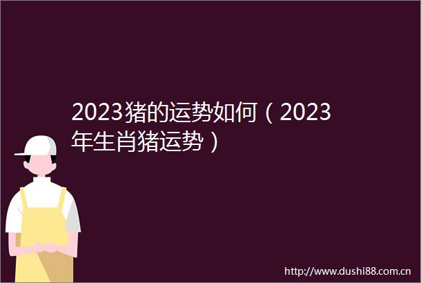 2023猪的运势如何（2023年生肖猪运势）