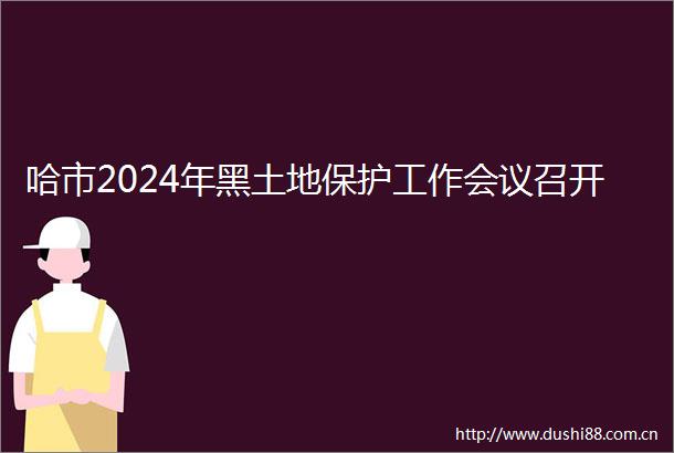 哈市2024年黑土地保护工作会议召开