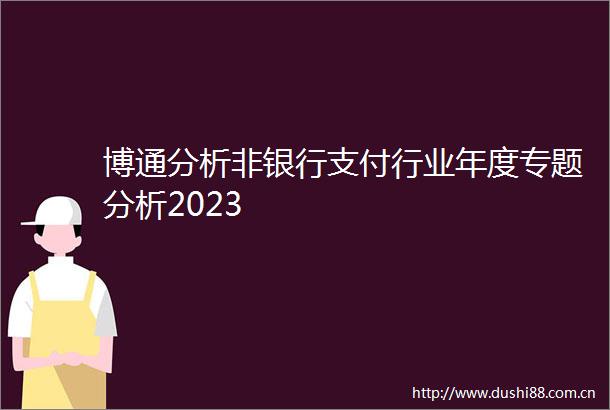 博通分析非银行支付行业年度专题分析2023