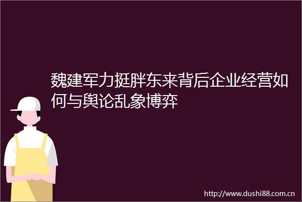 魏建军力挺胖东来背后企业经营如何与舆论乱象博弈