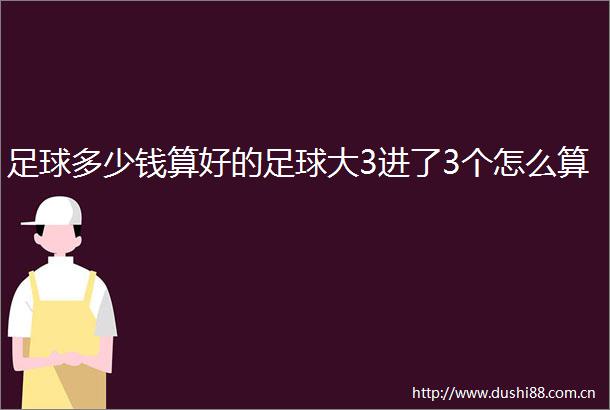 足球多少钱算好的足球大3进了3个怎么算
