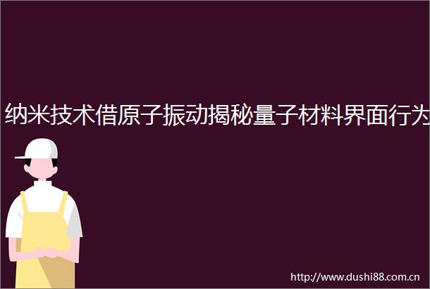 纳米技术借原子振动揭秘量子材料界面行为