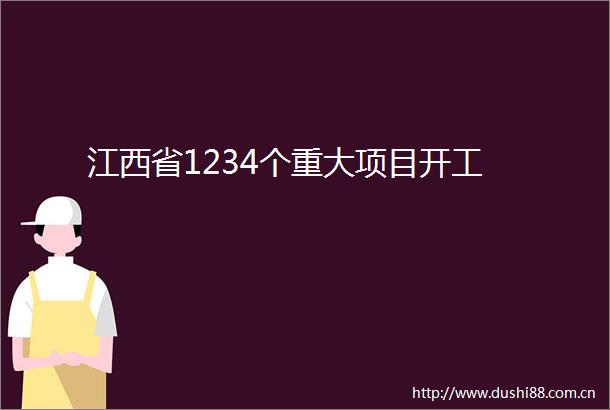 江西省1234个重大项目开工